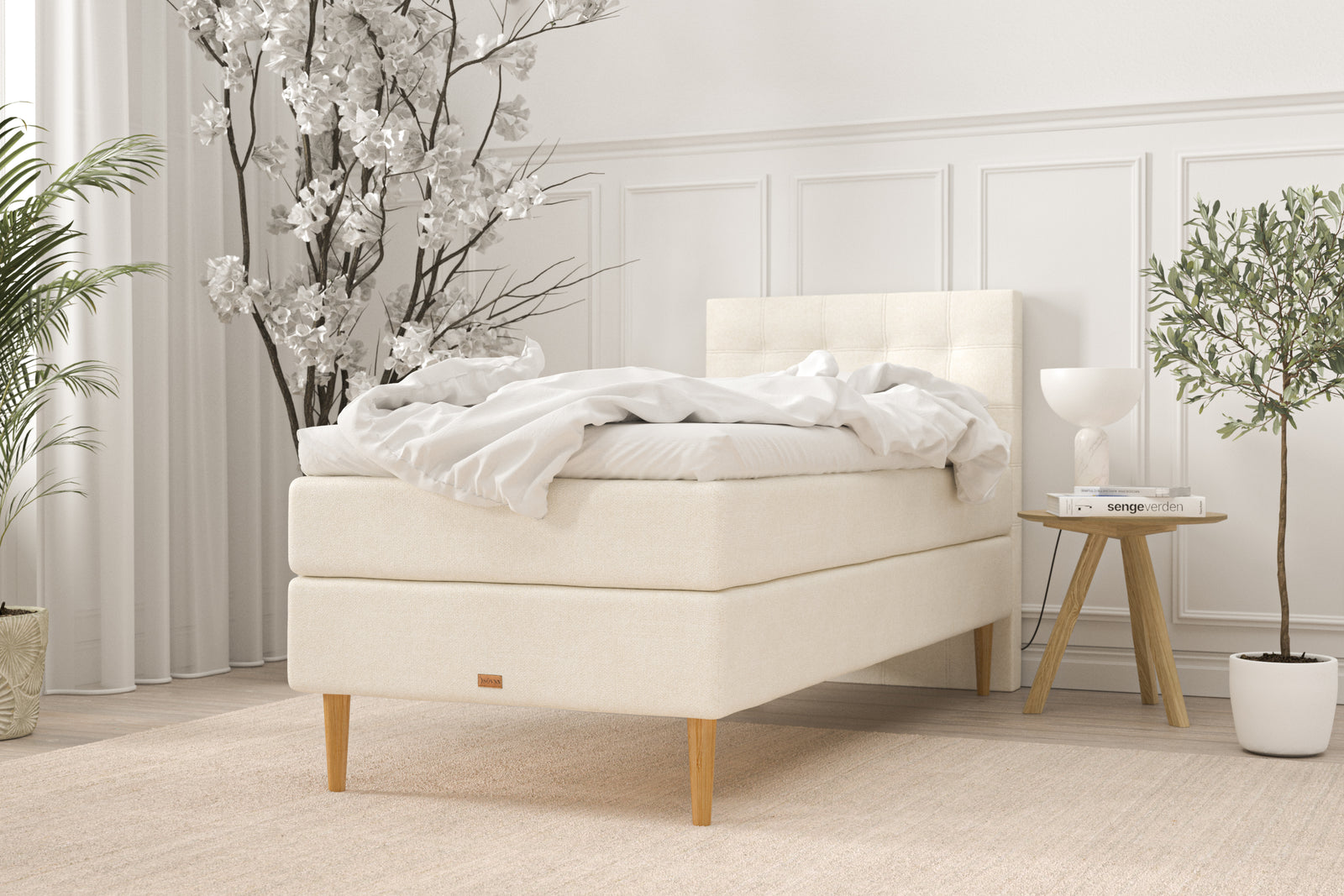 SÖVNN Maya Kontinentalseng - 120x200 - Lys Beige