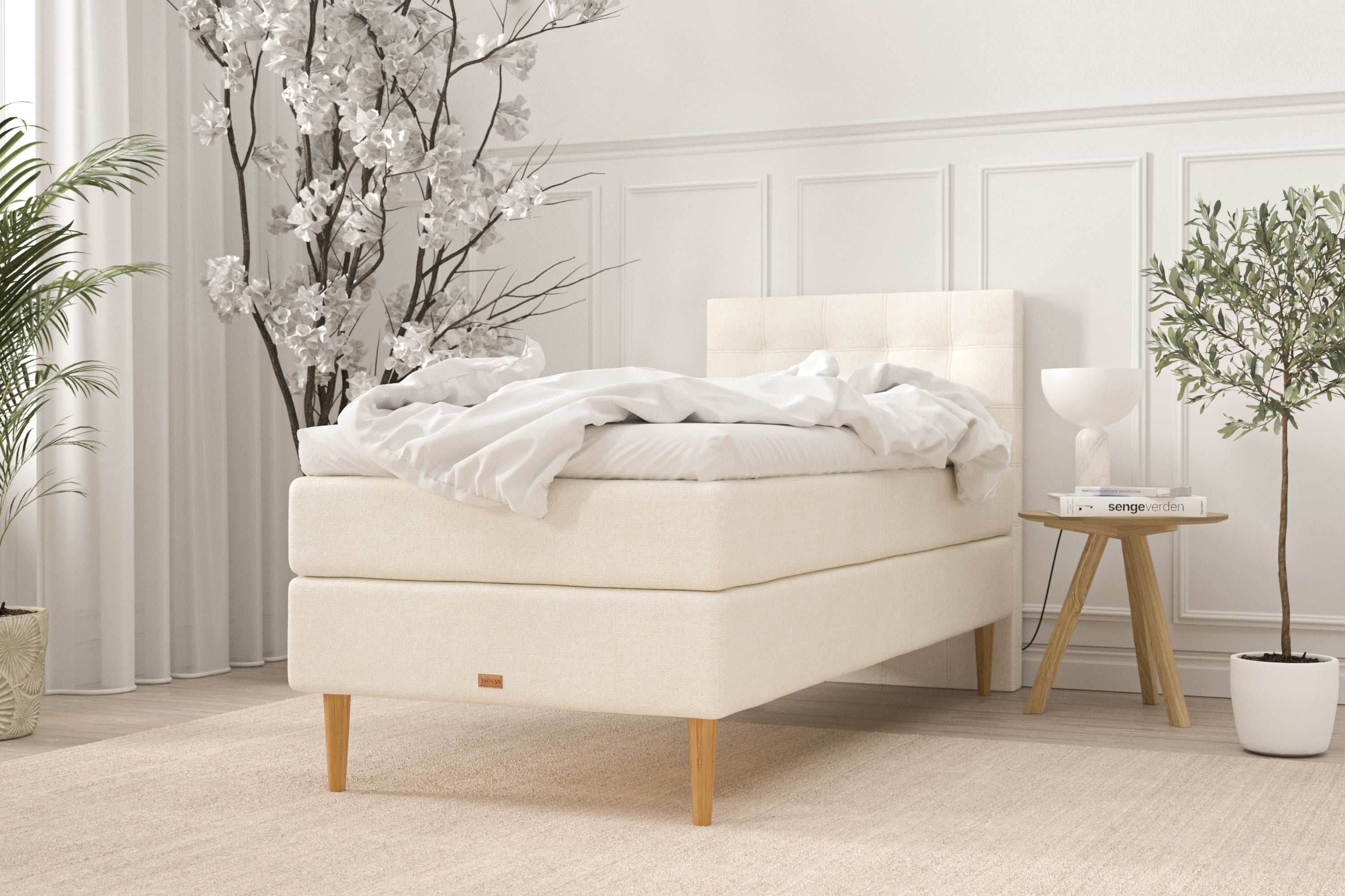 SÖVNN Viva Kontinentalseng - 80x200 - Lys Beige