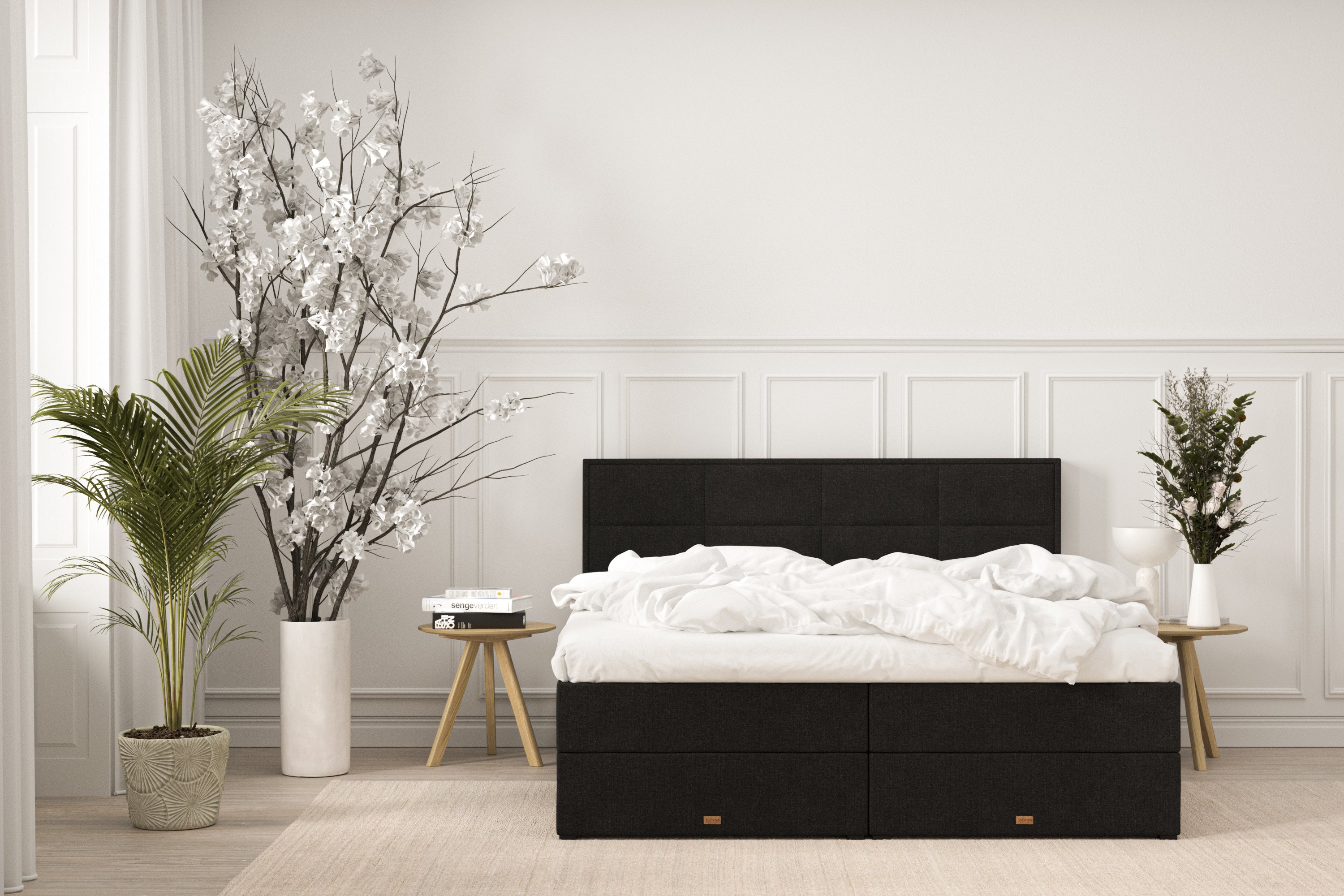 SÖVNN Freya Boxseng Med Opbevaring - 160x200 - Sort