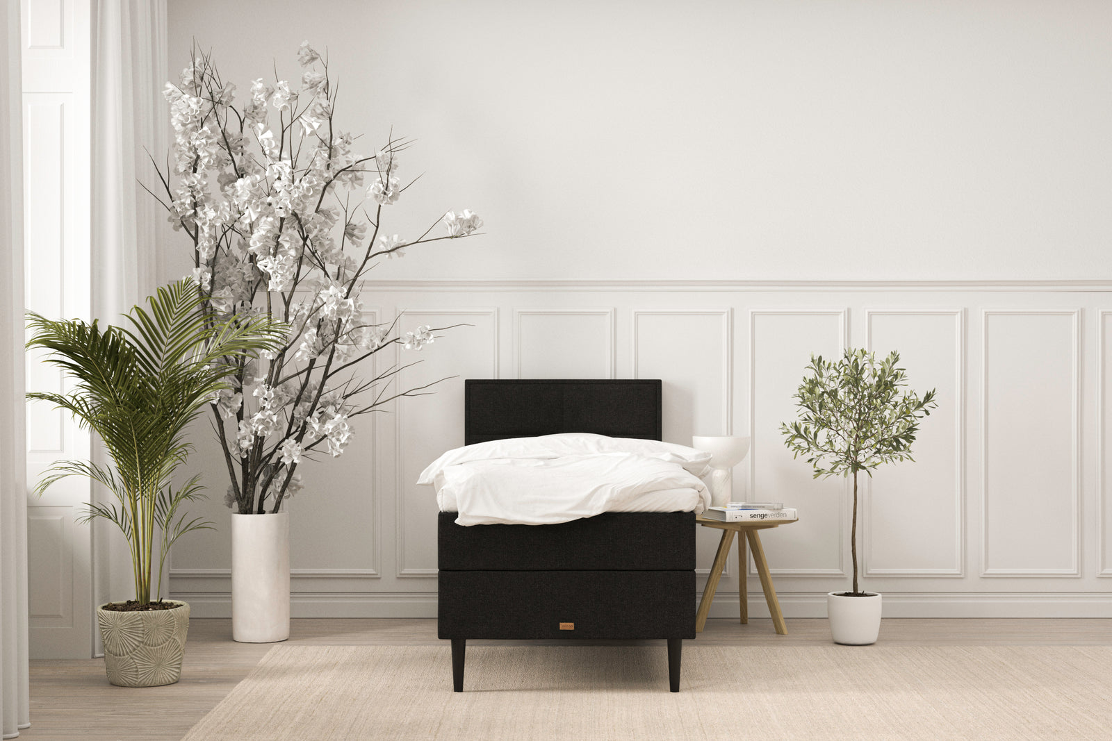 SÖVNN Nora Boxseng Med Opbevaring - 80x200 - Sort