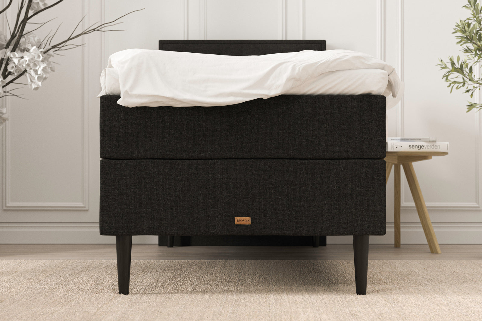 SÖVNN Nora Boxseng Med Opbevaring - 80x200 - Sort
