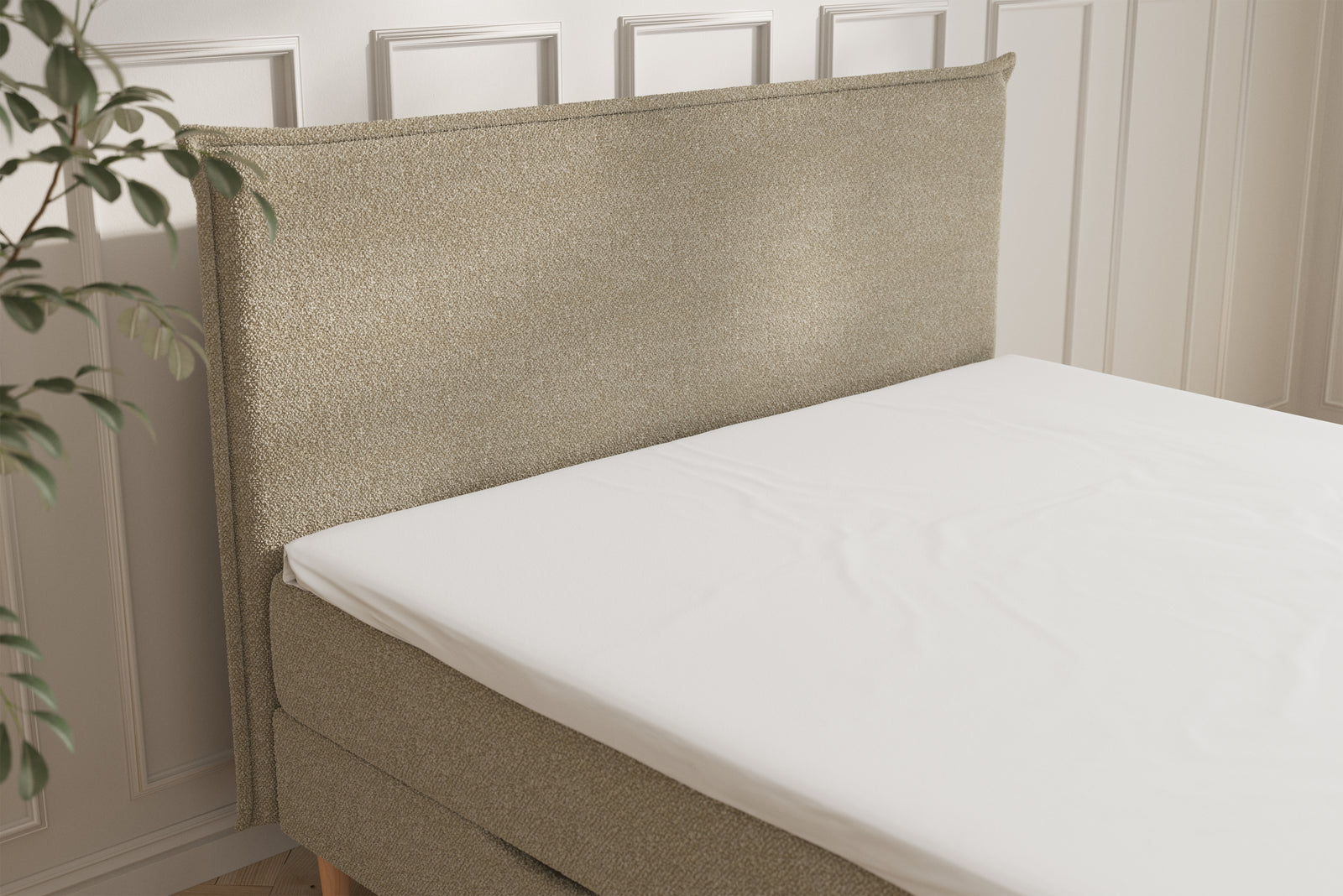 Zara Boxseng Med Opbevaring - 180x200 - Bouclé Beige