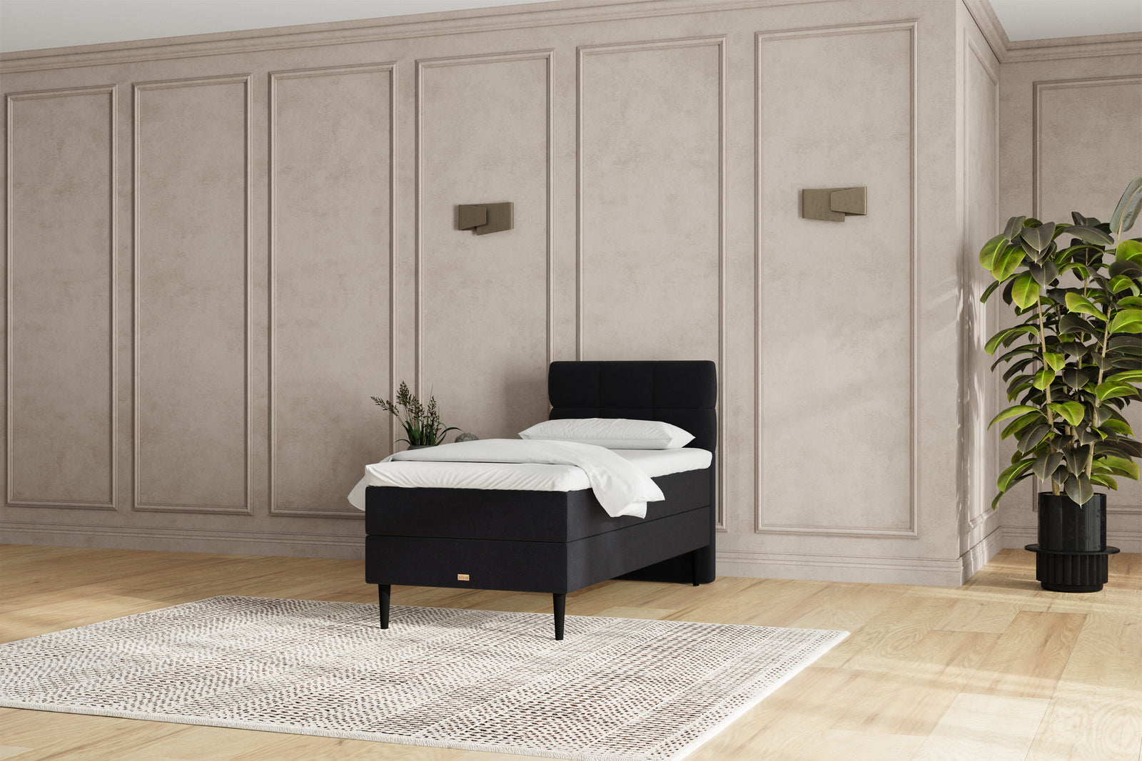SÖVNN Zara Boxseng Med Opbevaring - 80x200 - Sort