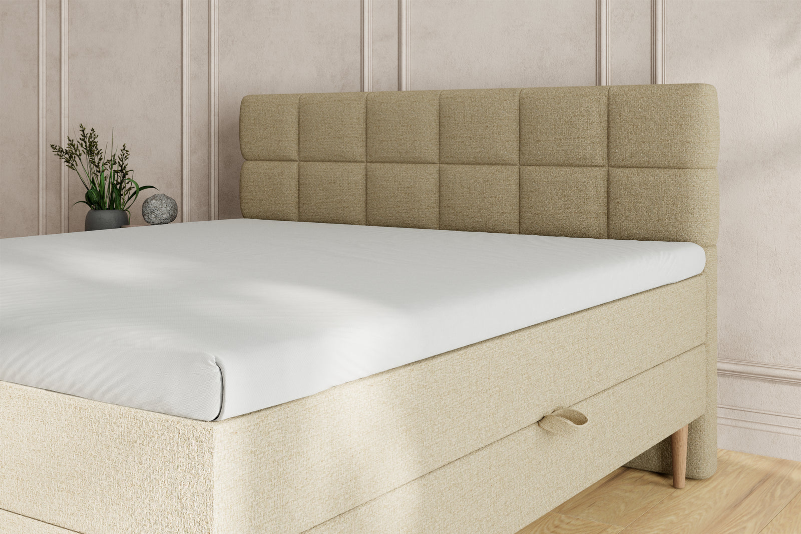 SÖVNN Zara Boxseng Med Opbevaring - 180x200 - Sand