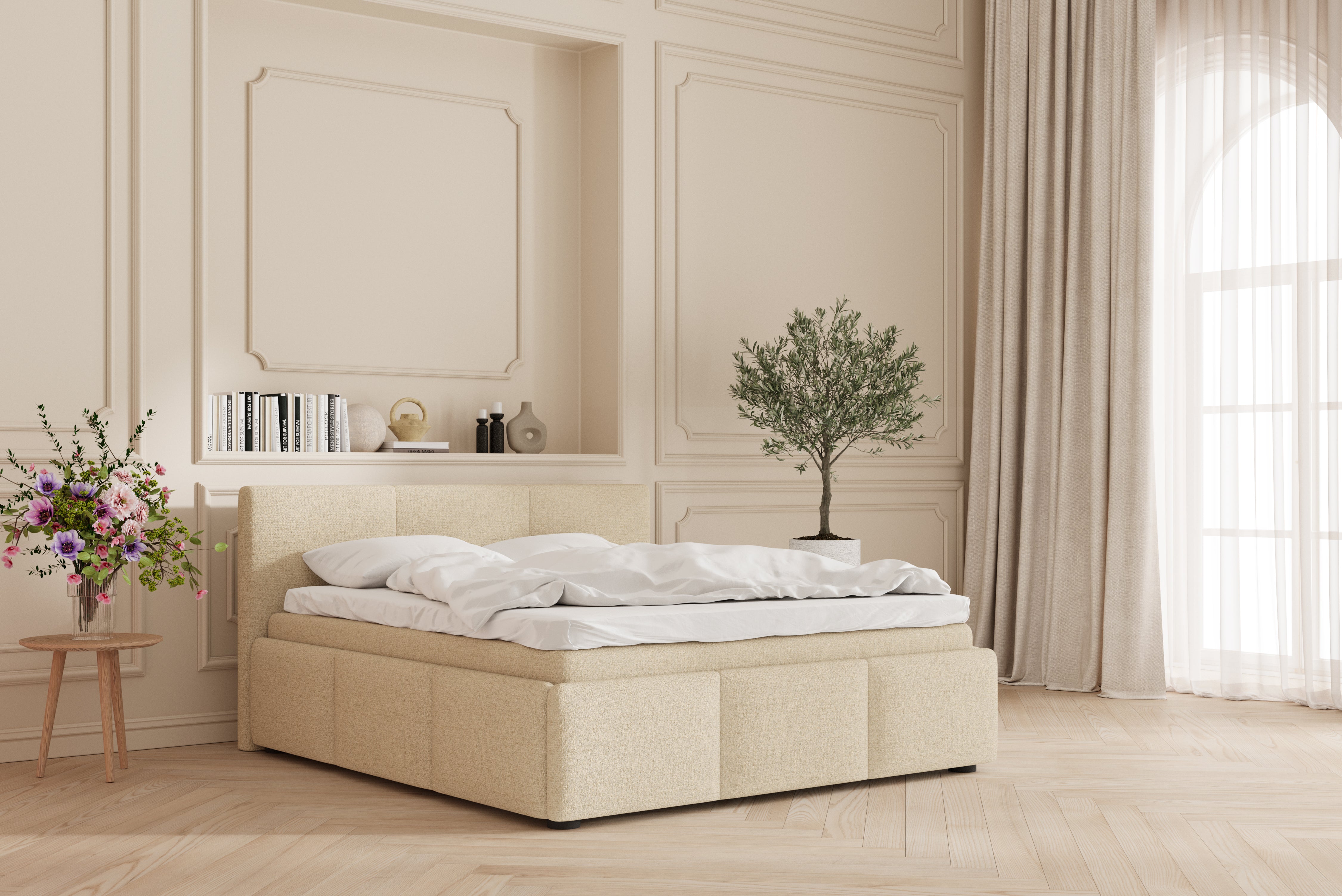 SÖVNN Ziva sengeramme - 180x200 - Lys beige