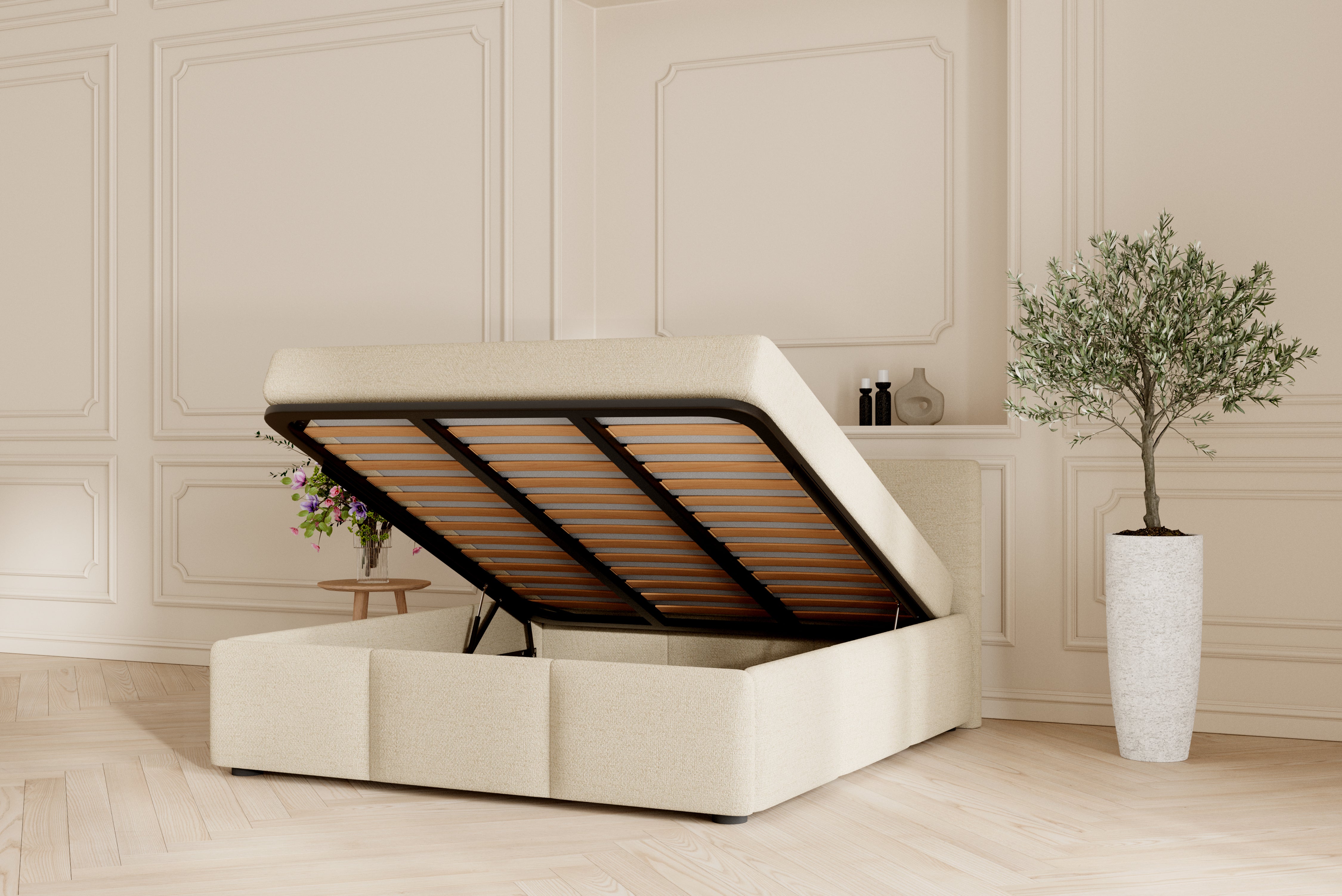 SÖVNN Ziva sengeramme - 180x200 - Lys beige
